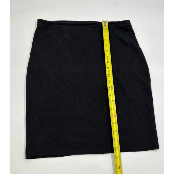 Eileen Fischer Women's PL‎ Silk Black Pencil Knee-Length Skirt - Picture 4 of 6